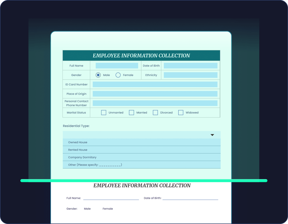 Dynamic PDF form preview